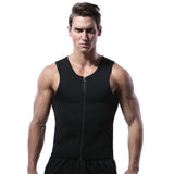 Men's Waist Training Sauna Vest With Zipper. Maximum Fat Loss From Actishape