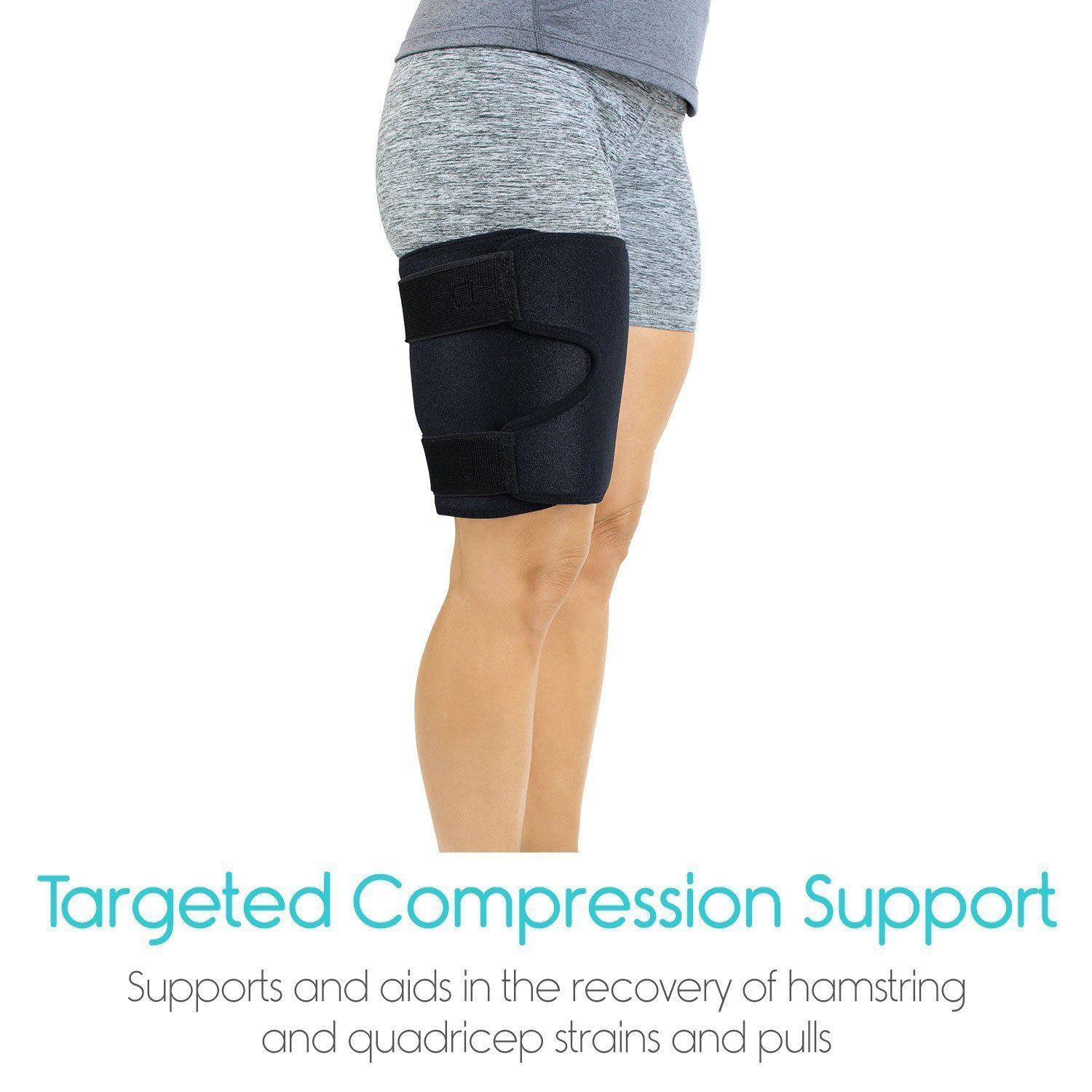 QQOLi Thigh Compression Sleeves - Hamstring and Quad Upper Leg Brace for  Men & Women- Pain Relief & Recovery : : Health & Personal Care