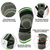 Knee Compression Sleeve Brace with Patella Stabilizer Straps By Actishape