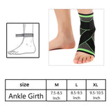 Ankle Brace - Compression Support Sleeve - Adjustable Stabiliser Straps