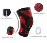 Knee Brace Compression Sleeve with Patella Stabiliser and Adjustable Straps