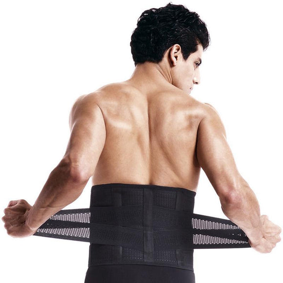 Lumbar Back Brace -  with Dual Sided Adjustable Compression Straps